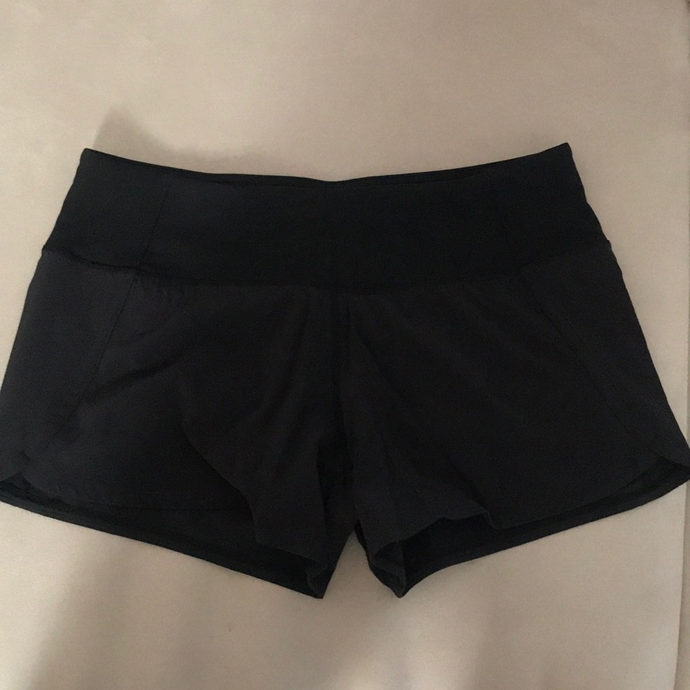 NEVER WORN Black Lululemon shorts